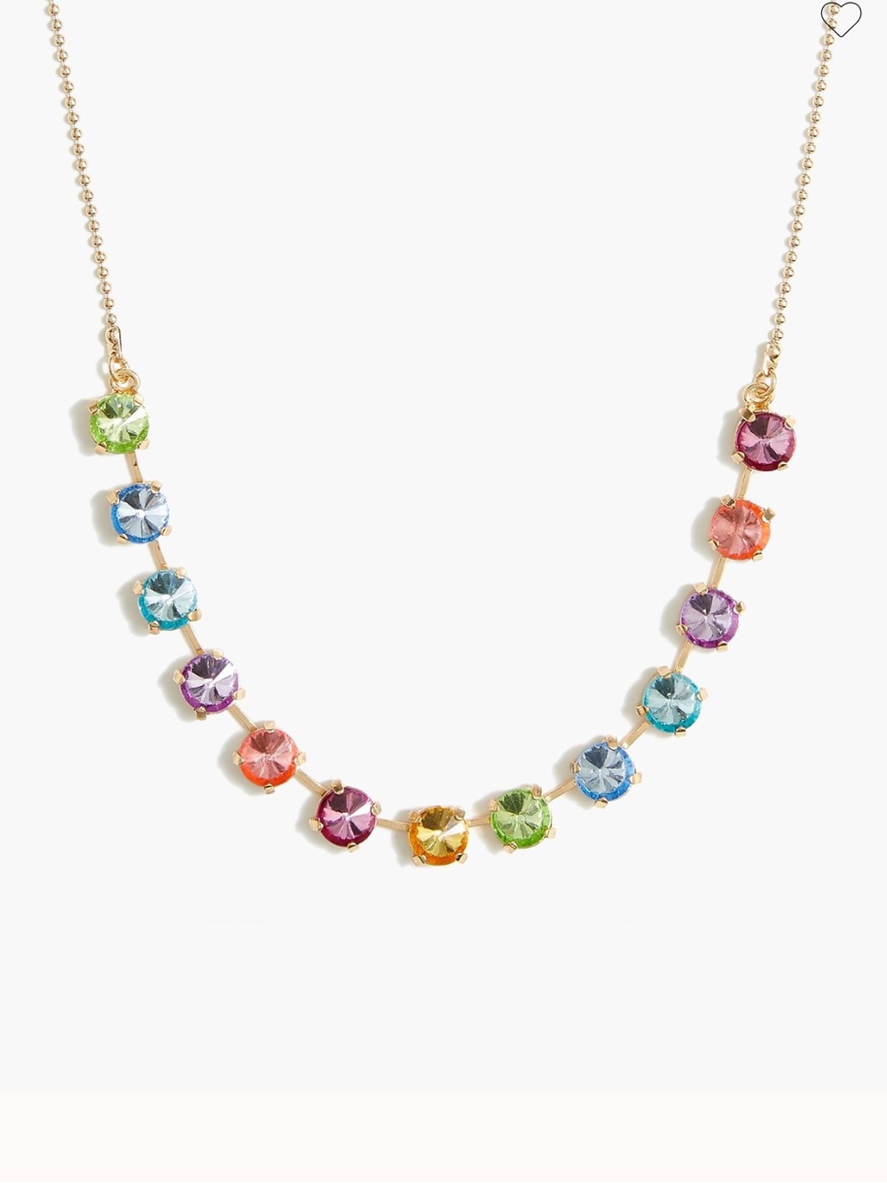 Crewcuts rainbow gem necklace